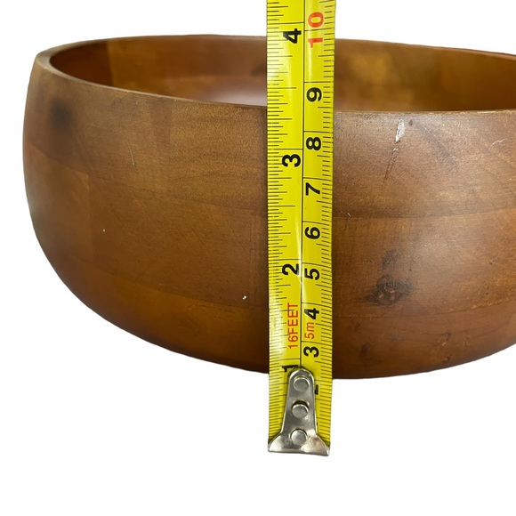 Vintage Hellerware Wooden Salad Bowl, Dimensions Shown in Pics, GUC. - Picture 6 of 6
